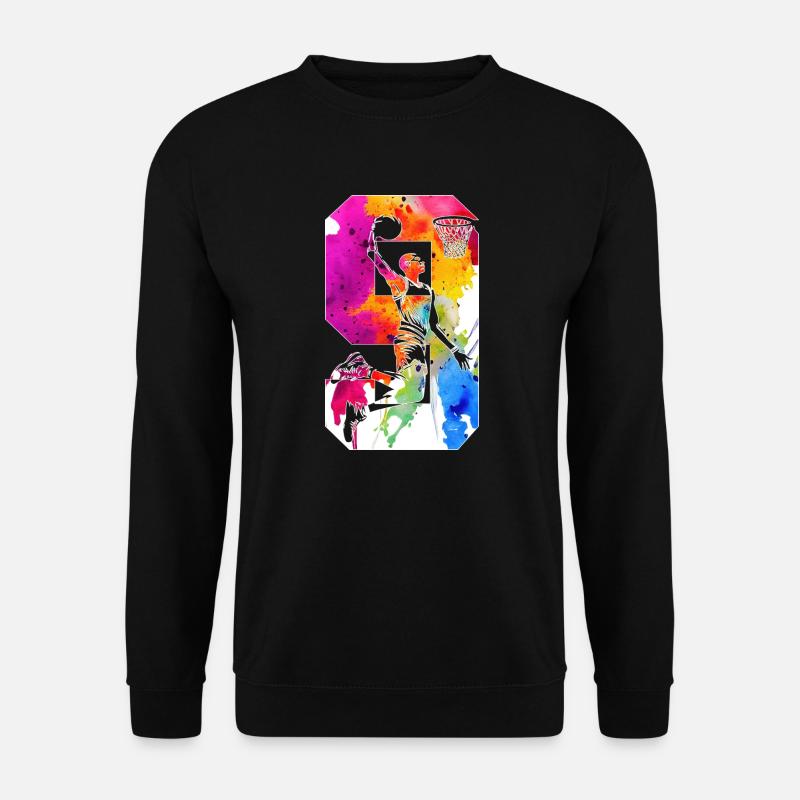 9. GEBURTSTAG BASKETBALL NUMMER 9 - Unisex Pullover - Schwarz