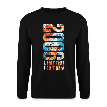 18th Birthday 2006 Year of birth Year of birth - Unisex Sweatshirt - black - Front - Alina (178cm) & Michal (187cm)