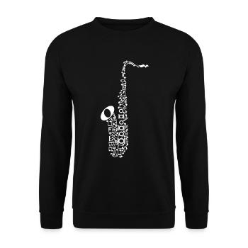 Saxophone - Sweat-shirt Unisexe - noir - Devant - Alina (178cm) & Michal (187cm)