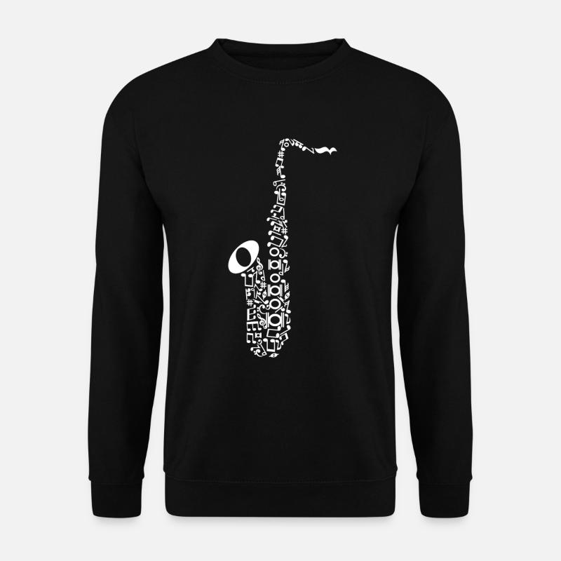 Saxophon - Unisex Pullover - Schwarz