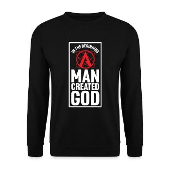 Atheism-Symbol Atheist Agnostik Anto Religion - Unisex Pullover - Schwarz - Vorne - Alina (178cm) & Michal (187cm)