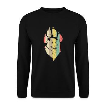 Eurasier paw - Eurasier gift idea - Unisex Sweatshirt - black - Front - Alina (178cm) & Michal (187cm)