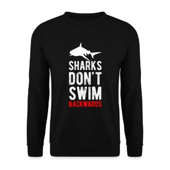 Shark Shark Fish Water - Unisex Sweatshirt - black - Front - Alina (178cm) & Michal (187cm)