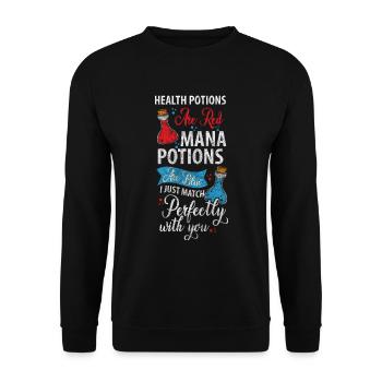Alchemy Sign Wisdom - Unisex Sweatshirt - black - Front - Alina (178cm) & Michal (187cm)