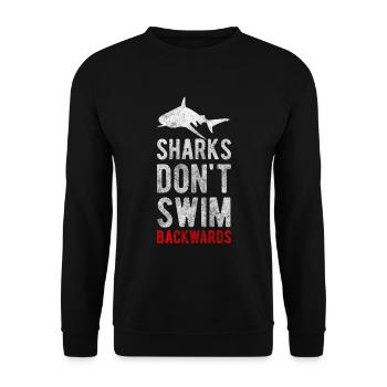 Shark Underwater Fishing Holidays - Unisex Sweatshirt - black - Front - Alina (178cm) & Michal (187cm)