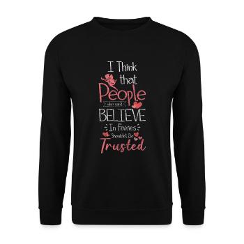 Fairy Fairy Girl Spell - Unisex Sweatshirt - black - Front - Alina (178cm) & Michal (187cm)