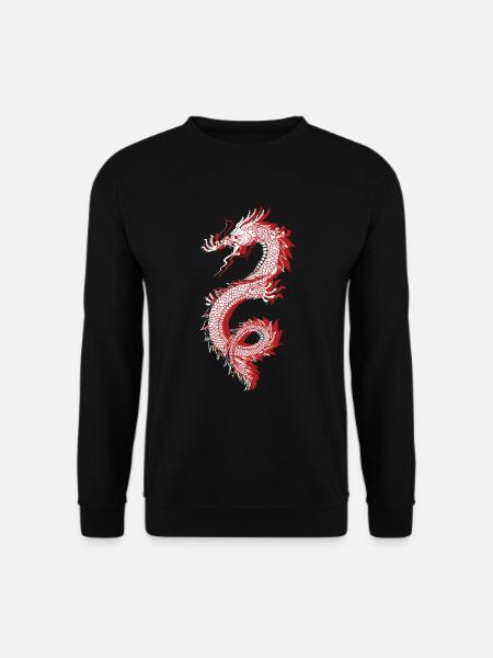 Japanischer Drache Japan Kanji anime Geschenkidee - Unisex Pullover - Schwarz