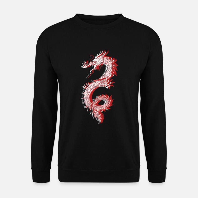 Japanischer Drache Japan Kanji anime Geschenkidee - Unisex Pullover - Schwarz