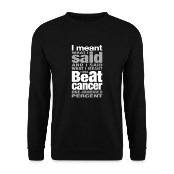 Battre le cancer - Sweat-shirt Unisexe - noir - Devant - Alina (178cm) & Michal (187cm)