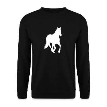 Icône du cheval - Sweat-shirt Unisexe - noir - Devant - Alina (178cm) & Michal (187cm)