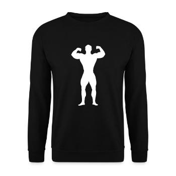 Sport Fitness Gym - Unisex Pullover - Schwarz - Vorne - Alina (178cm) & Michal (187cm)