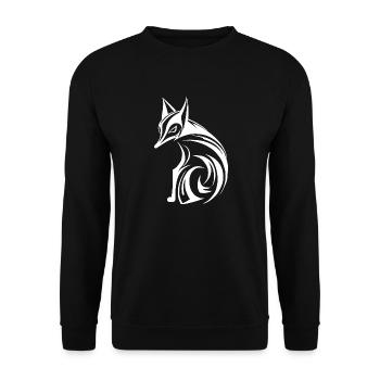 Renard mignon - Sweat-shirt Unisexe - noir - Devant - Alina (178cm) & Michal (187cm)