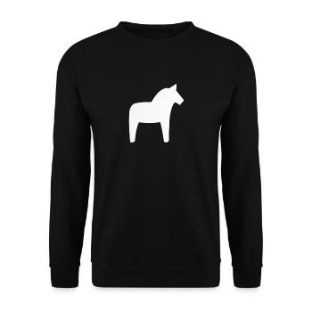 Dalahäst Horse Suède - Sweat-shirt Unisexe - noir - Devant - Alina (178cm) & Michal (187cm)