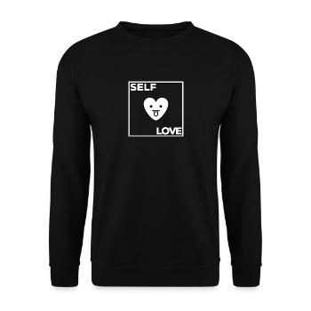 Self Love Heart - Unisex Sweatshirt - black - Front - Alina (178cm) & Michal (187cm)