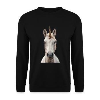 Licorne - Sweat-shirt Unisexe - noir - Devant - Alina (178cm) & Michal (187cm)