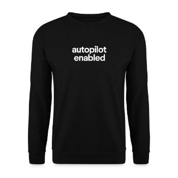 autopilot enabled - Unisex Sweatshirt - black - Front - Alina (178cm) & Michal (187cm)