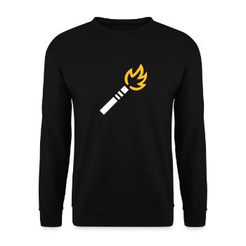 Fireworks - Unisex Sweatshirt - black - Front - Alina (178cm) & Michal (187cm)