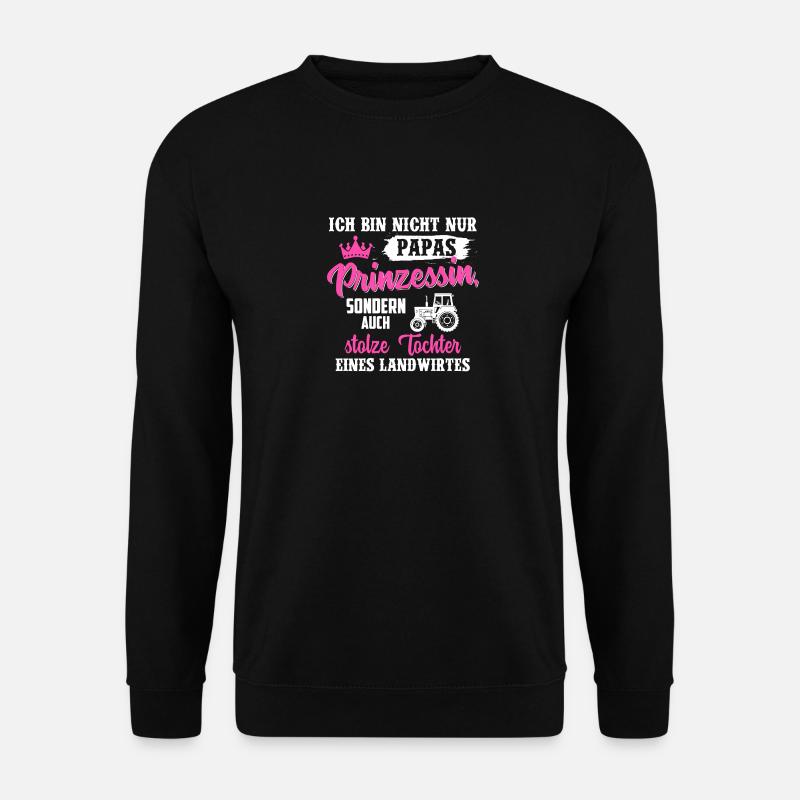 Landwirtin Traktor Frau Geschenk · Prinzessin - Unisex Pullover - Schwarz
