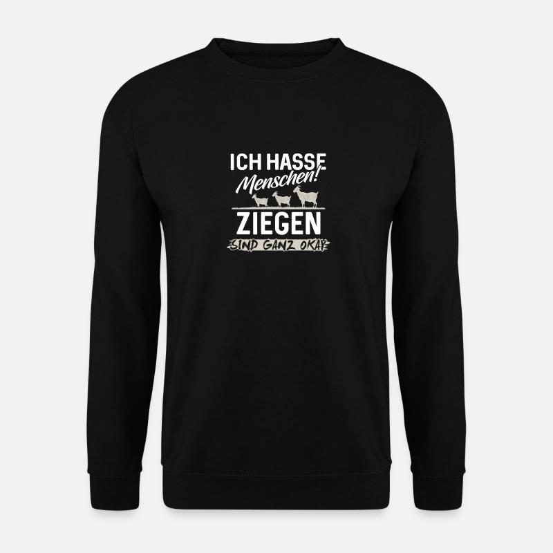 Ziege Tier Landwirtschaft Geschenk · Ganz okay - Unisex Pullover - Schwarz