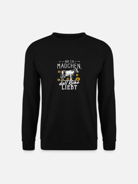 Cow Animal Cows Farm Gift · Girl - Unisex Sweatshirt - black