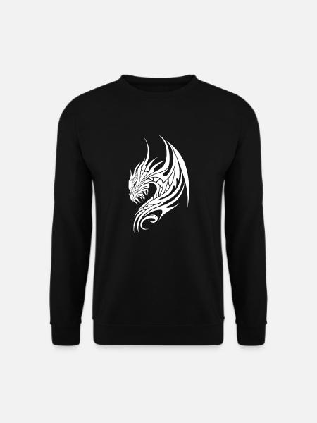 Tattoo Drache mit Flügeln - Unisex Pullover - Schwarz