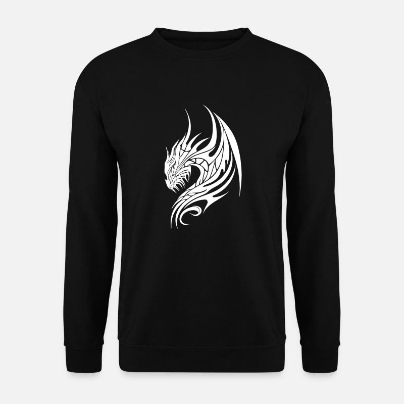 Tattoo dragon with wings - Unisex Sweatshirt - black