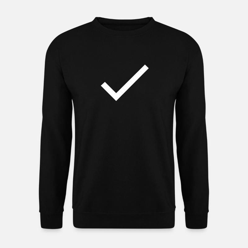 Checkmark | White | gift idea - Unisex Sweatshirt - black