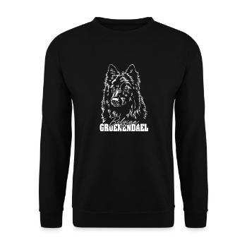 Portrait de GROENENDAEL en Belgique cadeau de Wilsign - Sweat-shirt Unisexe - noir - Devant - Alina (178cm) & Michal (187cm)