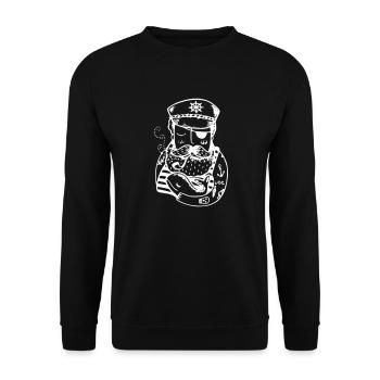 Kapitän Seemann - Unisex Pullover - Schwarz - Vorne - Alina (178cm) & Michal (187cm)