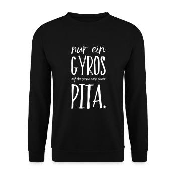 Lustiger Griechischer Spruch Griechenland Geschenk - Unisex Pullover - Schwarz - Vorne - Alina (178cm) & Michal (187cm)