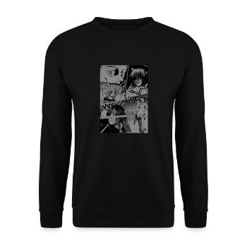 Manga - Sweat-shirt Unisexe - noir - Devant - Alina (178cm) & Michal (187cm)