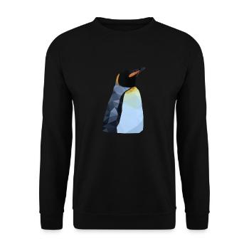 Polygon Pinguin - Unisex Pullover - Schwarz - Vorne - Alina (178cm) & Michal (187cm)