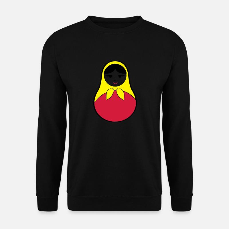 Matroschka / Babuschka - russische Puppe in Puppe - Unisex Pullover - Schwarz