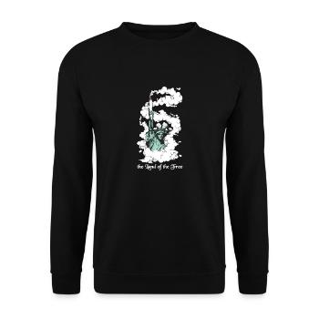 the Land of the Free - Unisex Pullover - Schwarz - Vorne - Alina (178cm) & Michal (187cm)