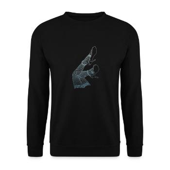 Halterlose Strümpfe 01 - Stockings 01 - Unisex Pullover - Schwarz - Vorne - Alina (178cm) & Michal (187cm)
