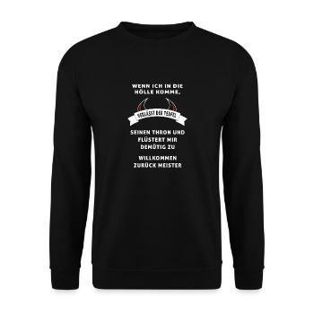 Teufel Meister - Unisex Pullover - Schwarz - Vorne - Alina (178cm) & Michal (187cm)