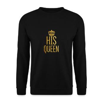 Queen // Partnershirt - Unisex Pullover - Schwarz - Vorne - Alina (178cm) & Michal (187cm)