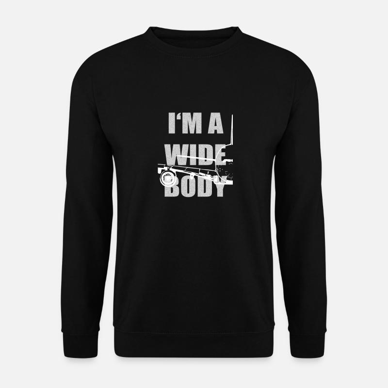 Flugzeug Widebody - Unisex Pullover - Schwarz