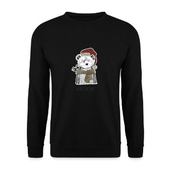 Christmas Bear - Sweat-shirt Unisexe - noir - Devant - Alina (178cm) & Michal (187cm)