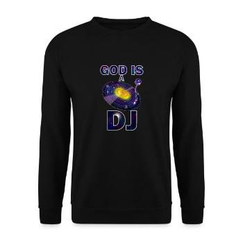 god is a dj - Sweat-shirt Unisexe - noir - Devant - Alina (178cm) & Michal (187cm)
