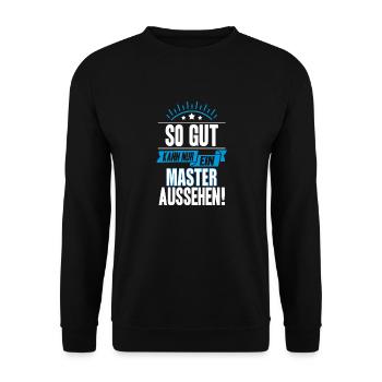MASTER - Unisex Pullover - Schwarz - Vorne - Alina (178cm) & Michal (187cm)