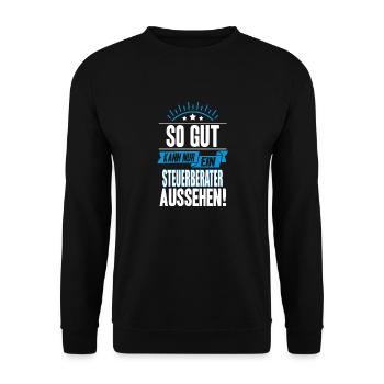 STEUERBERATER - Unisex Pullover - Schwarz - Vorne - Alina (178cm) & Michal (187cm)