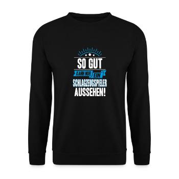 SCHLAGZEUGSPIELER - Unisex Pullover - Schwarz - Vorne - Alina (178cm) & Michal (187cm)