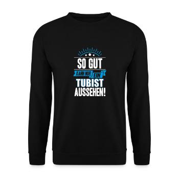TUBIST - Unisex Pullover - Schwarz - Vorne - Alina (178cm) & Michal (187cm)