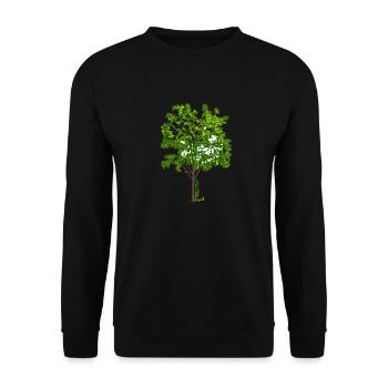 arbre - Sweat-shirt Unisexe - noir - Devant - Alina (178cm) & Michal (187cm)