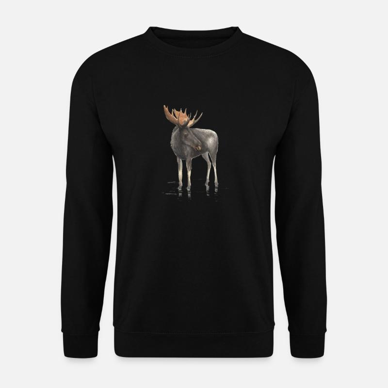 Elch - Unisex Pullover - Schwarz