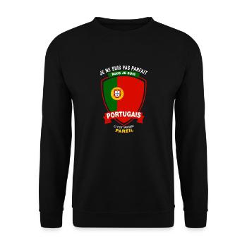 Portugais Parfait - Sweat-shirt Unisexe - noir - Devant - Alina (178cm) & Michal (187cm)
