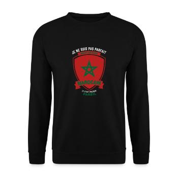 Marocain Parfait - Sweat-shirt Unisexe - noir - Devant - Alina (178cm) & Michal (187cm)