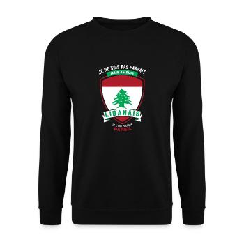 Libanais Parfait - Sweat-shirt Unisexe - noir - Devant - Alina (178cm) & Michal (187cm)