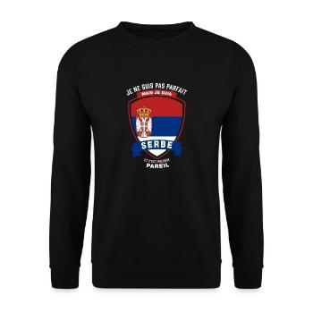 Serbe Parfait - Sweat-shirt Unisexe - noir - Devant - Alina (178cm) & Michal (187cm)